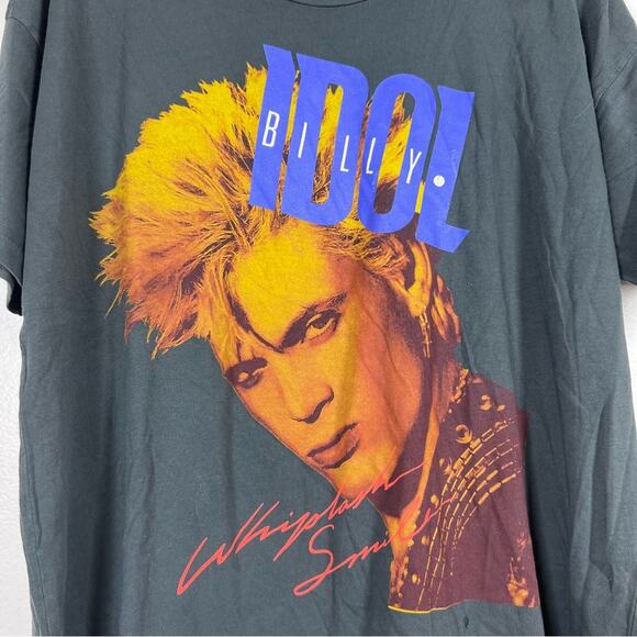 DAYDREAMER NWOT Billy Idol Whiplash Merch Tee Medium Oversized Vintage Black - Picture 3 of 9